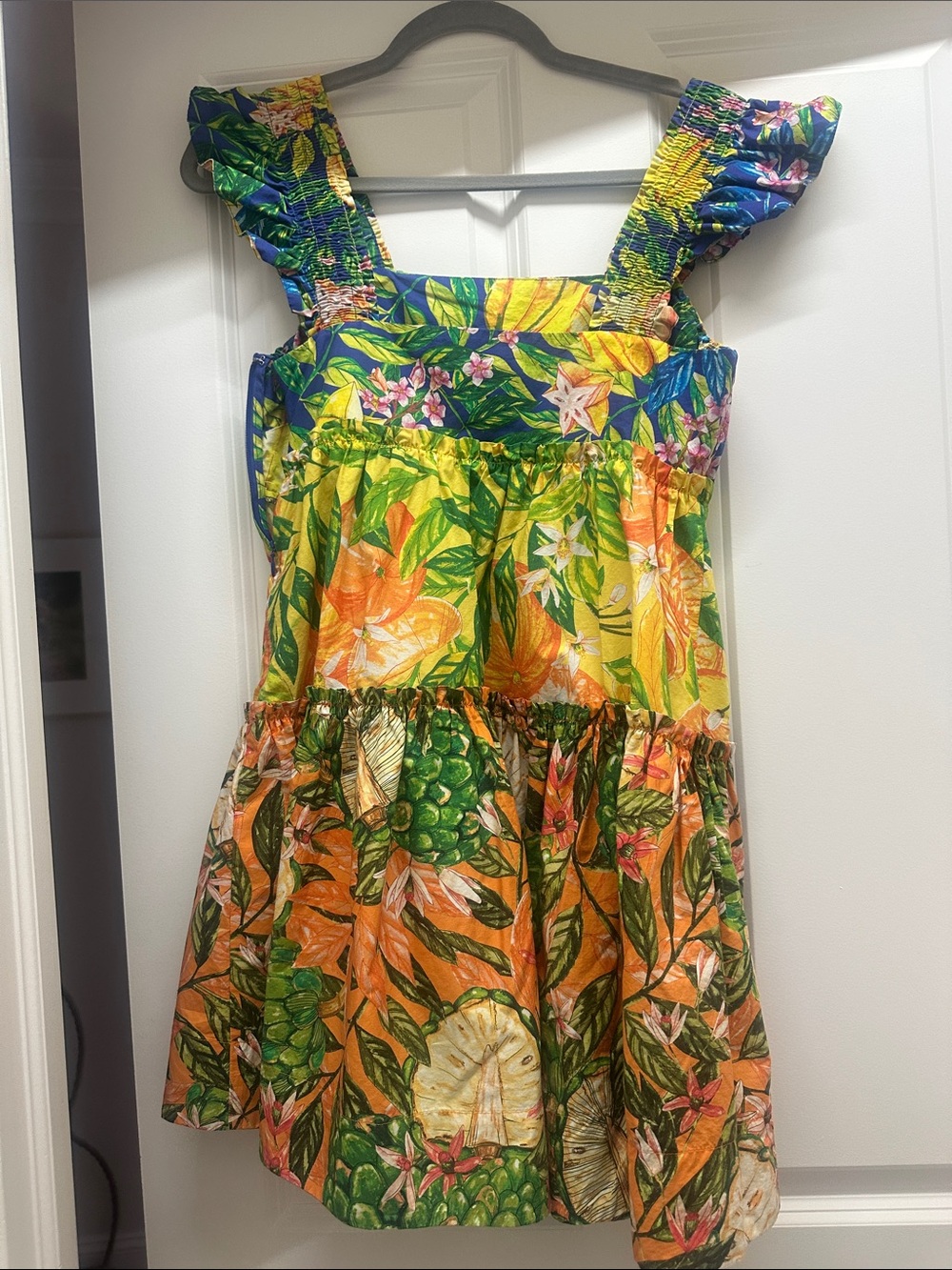 Tropical Farm Rio Yellow & Green Tropical Print Sundress - Size small - Picture 5 of 6